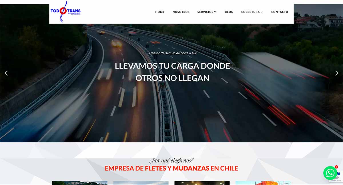 Transporte de contenedores en Chile
